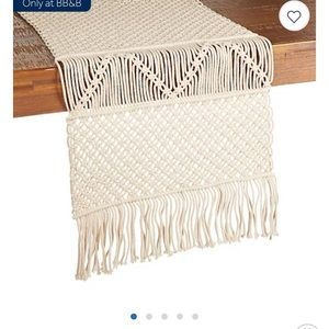 Wild Sage Macrame 90” Inch Table Runner in Natural